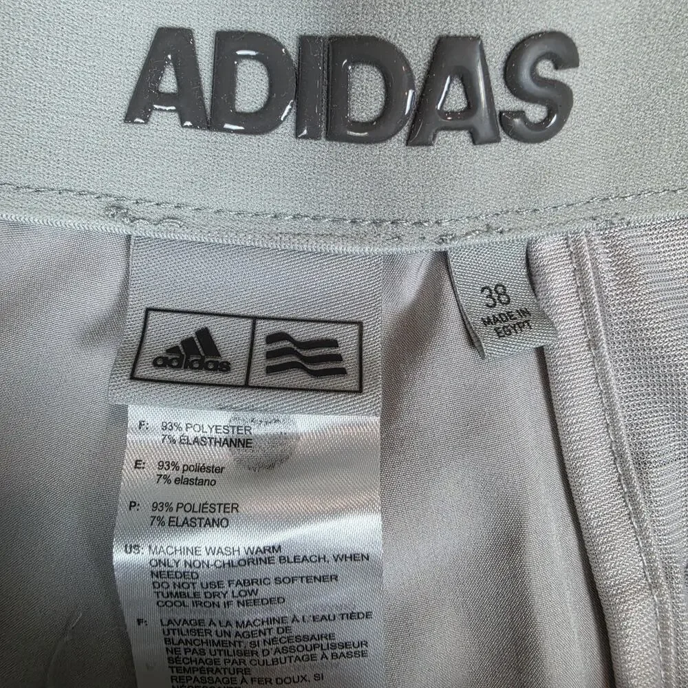 Adidas Golf Ultimate365 Men's Gray Golf Shorts Size 38 Stretch Performance Flat